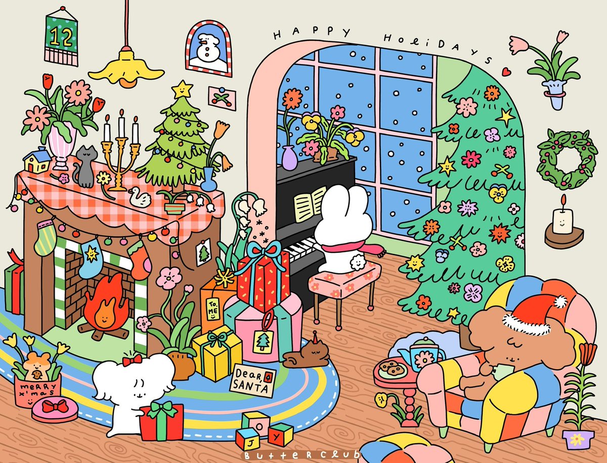 butterclub_th's tweet image. Merry Christmas 🧸🎄🧣🌼