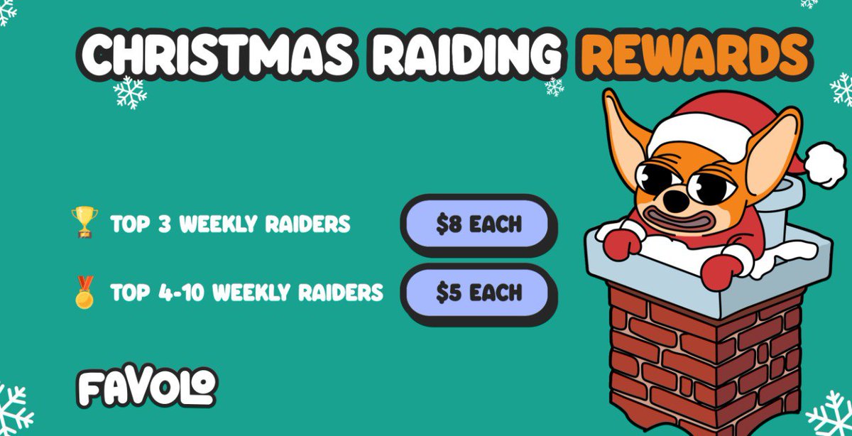 Merry Christmas $FAVOLO fam🎄
Come in our TG, join our raiding campaigns and get rewarded weekly 🔥