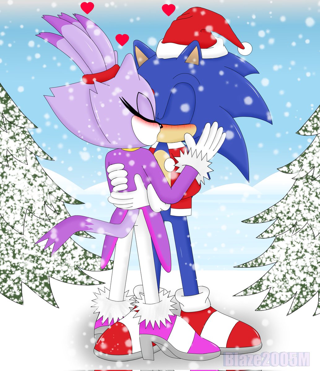 Sonaze time!💙💜❄️

Merry Christmas Everyone!
#sonicthehedgehog #blazethecat #sonaze #sonicfanart