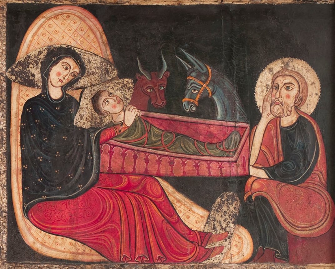 Feliz Navidad románica.

Detalle del frontal de Avià (c.1200)
