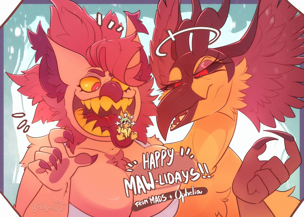 Season’s Greetings from the worst birds you know~! 🎄🎁✨