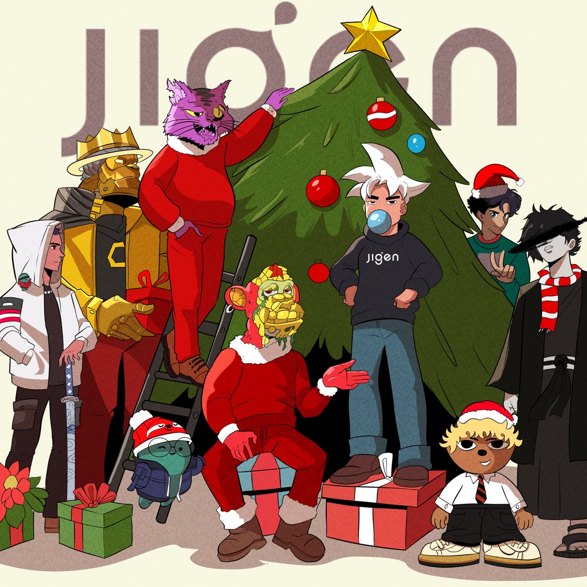 Merry Christmas from the Jigen team 🎅🎄

We also want to extend a huge thank you to everyone involved daily in making the Jigen community stronger

<a href="/rhnzvrgr/">PI2INCE | AP Collective</a> <a href="/0xJPEGO/">Jpego</a> <a href="/fruututuNFT/">Fruututu 🧡</a> <a href="/PhilOnChain/">Phil</a> <a href="/notmissing_/">NotMissing</a> <a href="/0xHvn/">Ger</a> @c4ctusNFT <a href="/dejixyz/">Deji</a> <a href="/0xTheAwakened/">TheAwakened</a>
