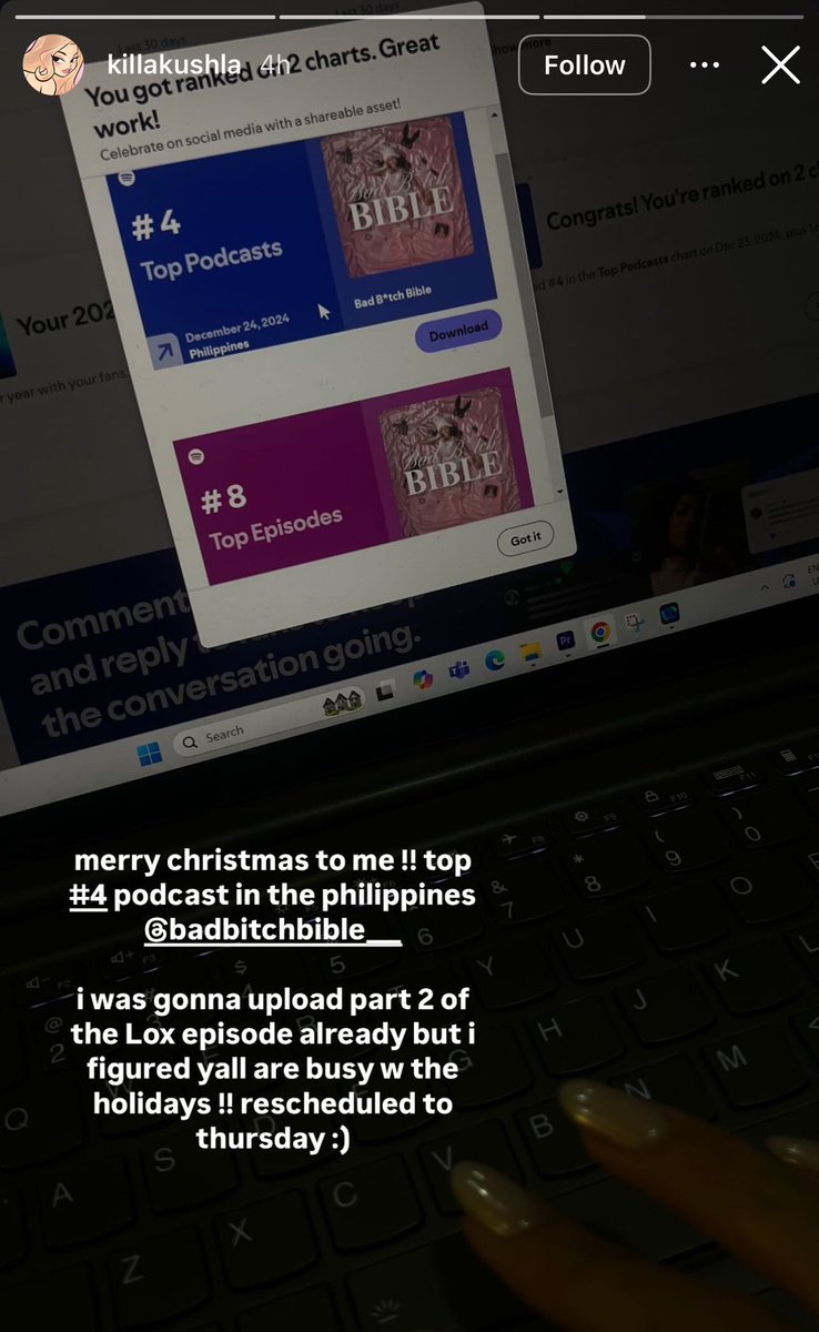 MoodzPh's tweet photo. my take on this issue is: 
Killa Kush used both BJ Pascual and Denise Julia for clout, and now is celebrating being the top 4 podcast in the PH. Killa won by capitalizing off of BJ’s emotions and Dj’s vulnerability to public hate https://t.co/lhjFpoVPC3