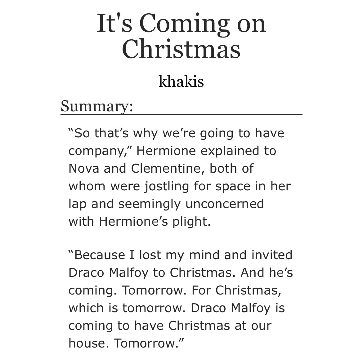 khakisao3's tweet photo. my second ever d/hr fic (long before i knew any of you or that you all were here building such a lovely community) was a cozy, tender, cottagecore christmas tale. i still love and am proud of it today. the vibe i am chasing this week ❤️🎄

nsfw • 11k

https://t.co/QPpdjvhvAn https://t.co/TftQQpx0LJ