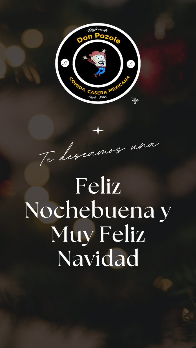 DPSaltillo's tweet photo. De parte de todo el equipo de Restaurante Don Pozole les mandamos nuestros mejores deseos y un fuerte abrazo. 🤗😁
#FelizNavidad #feliznochebuena #navidad #Saltillo #Coahuila #Mexico https://t.co/k1uSucsBzV