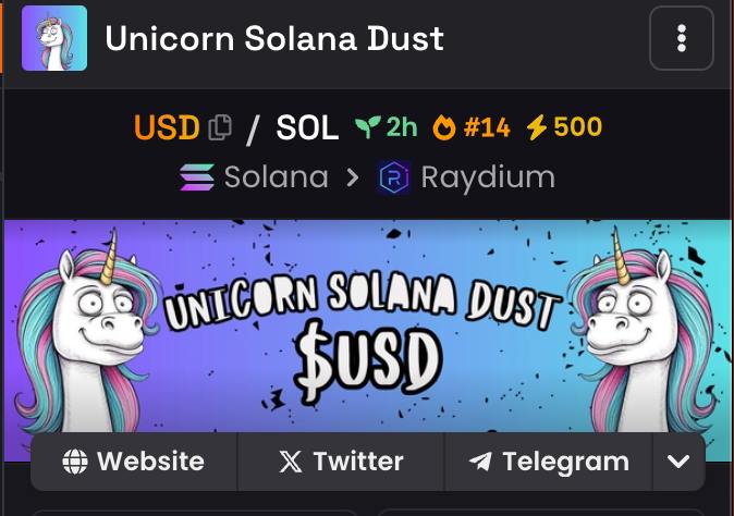 Unicorn Solana Dust tweet media