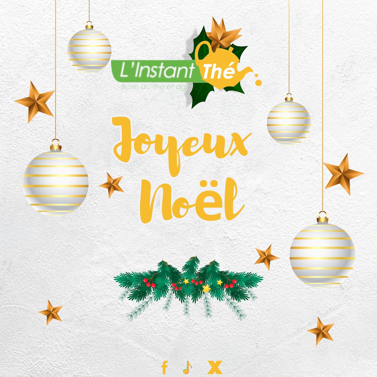 Bonne fête de noël 🎄 à toute la communauté Chrétienne !

On oublie pas d’inviter nos amis du grin hein… 😋 

#LinstantThé c’est aussi #BoireDuThé après un bon repas 🍽️