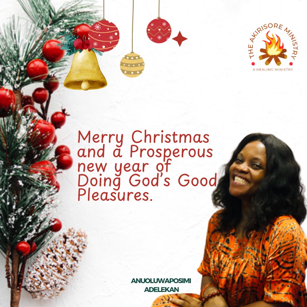 Akirisoresgirl's tweet photo. Merry Christmas and a Prosperous new year of Doing God’s Good Pleasures! 🤗

Here is to a ready year  2025 of Doing God’s Good Pleasure.

#EncounterAkirisore #Akirisoreradio #Akirisoreempowermentinitiative #Akirisoretotheworld https://t.co/E0evfD9TAP