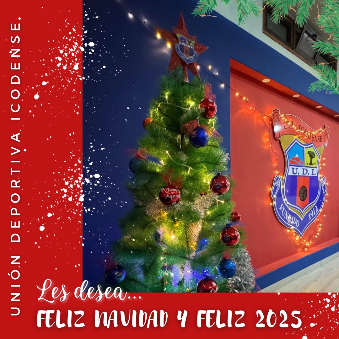 | Desde la Unión Deportiva Icodense les deseamos una FELIZ NAVIDAD y un FELIZ AÑO NUEVO 2025 🎄✨

#SomosIcodense ❤️💙