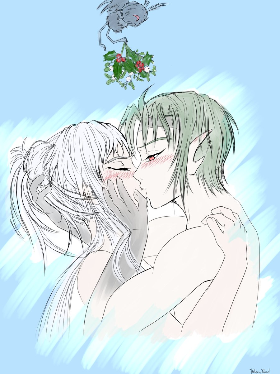 ValerieBlood_'s tweet photo. Mothman Mistletoe 🎄❄️🎁 Merry Christmas all of you lovely ones!

#accursedones #djinn #vya #christmas #webtoon #webtooncanvas #mistletoe #comic #webcomic #mothman https://t.co/1OmzvsMML4