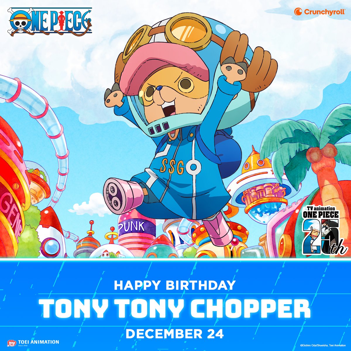 Crunchyroll's tweet image. Happy birthday, Tony Tony Chopper! 🎂🦌