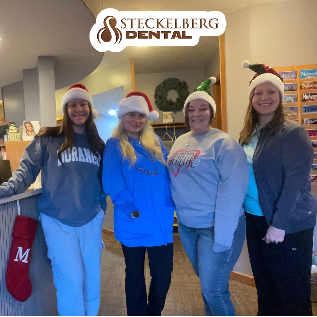 docmellie's tweet photo. Happy Holidays from all of us at Steckelberg Dental! 🎄🌟 Our office will be closed for a little holiday cheer, but we'll be back to keep your smiles bright on Monday, 12/30. Enjoy this special time with your loved ones! ❤️😊 #HappyHolidays #SteckelbergDental #SmileBright #den... https://t.co/sHAMv6HpDD