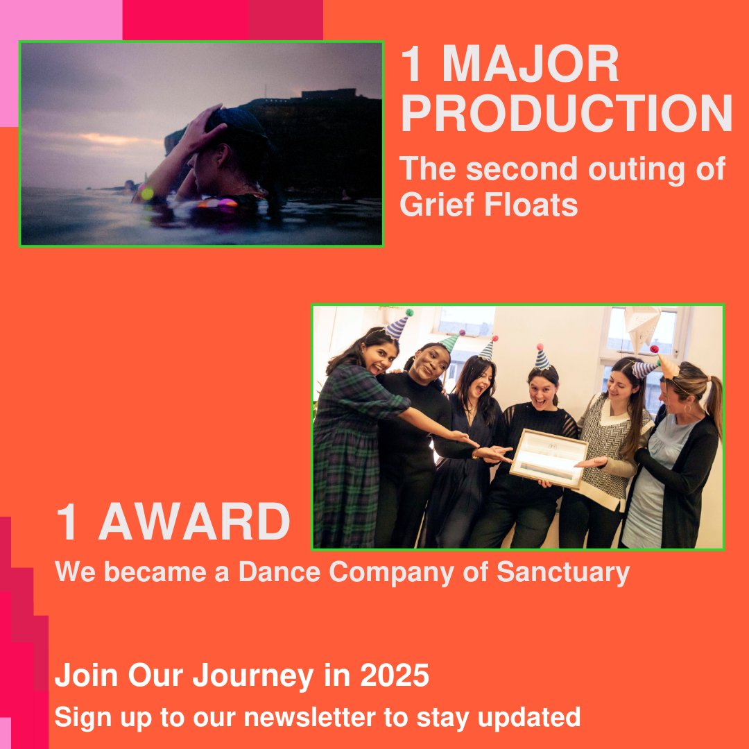 company_others's tweet photo. Weβre wrapping up an extraordinary 2024! From dolphins at sunrise to becoming a Dance Company of Sanctuary, this year was filled with milestones. πβ¨
Sign up to our newsletter to receive updates from us: https://t.co/sK31BouQ2b
#CompanyOfOthers #TheBricks #DanceInWalker https://t.co/reb2JFvFYg