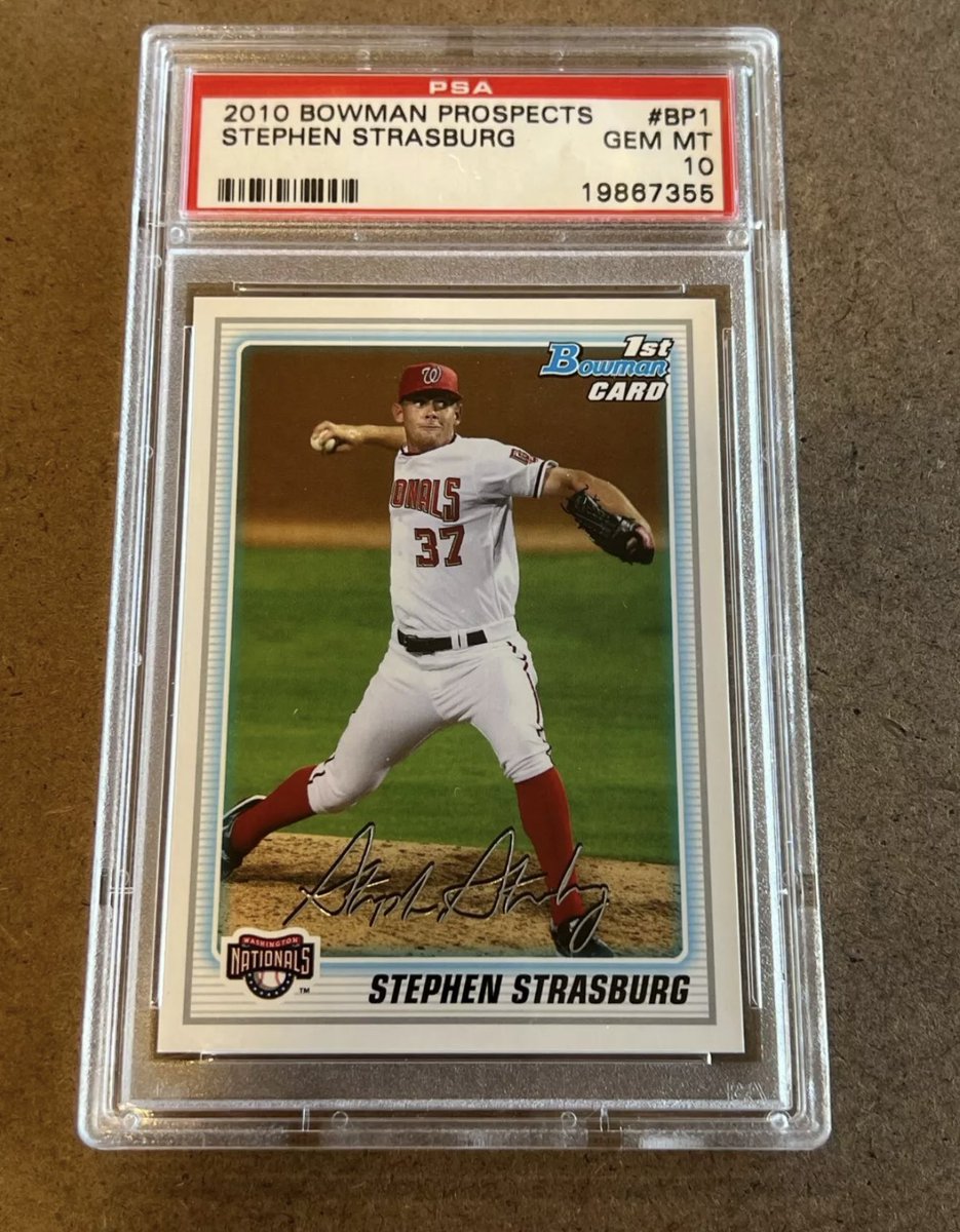 For Christmas, I’m giving away this Stephen Strasburg My 1st Bowman Gem Mint card

To enter, be a member of Nats Central (it’s free, look at my profile to get in) and like/repost this post

Winner gets announced tonight at 8PM