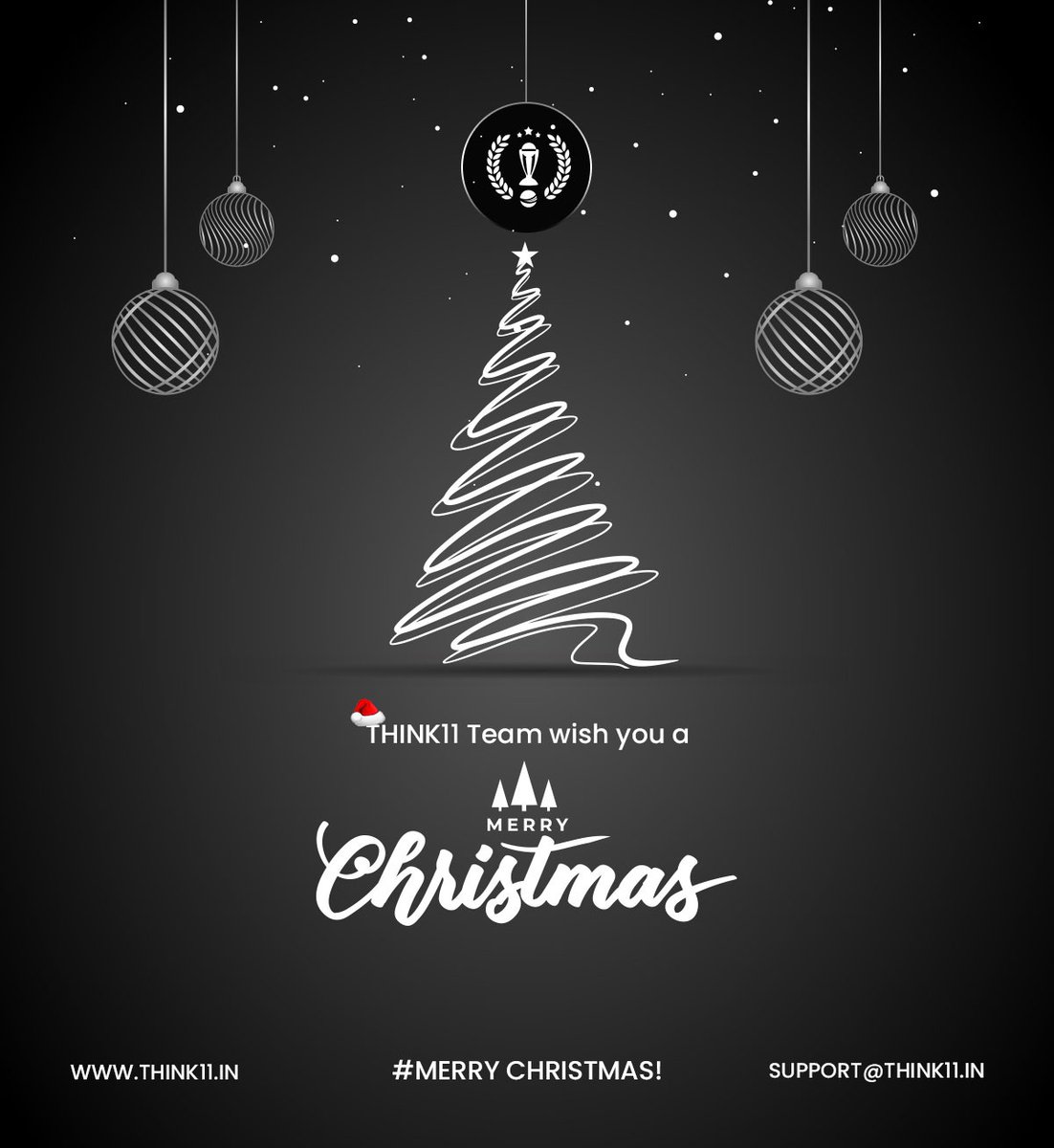 Think11app's tweet photo. 🎄🎅 Merry Christmas from Team Think11! 🏆❤️

Wishing you a season filled with joy, victories, and festive cheer. 🌟🎁

Here’s to brighter days, bigger wins, and endless celebrations! 🚀

#MerryChristmas #Think11 #FantasySports #HolidaySeason https://t.co/LhLbRpxP0i