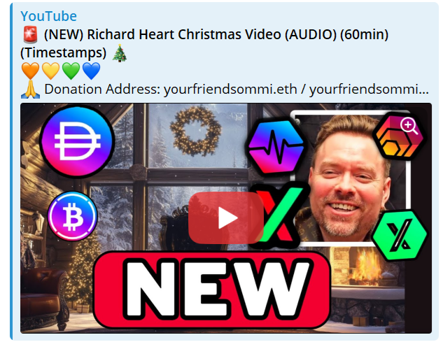 yourfriendSOMMI's tweet photo. ❤️💛💚💙

🚨BREAKING: New Richard Heart Christmas Audio (60 mins)

I uploaded to my channel with TimeStamps incase it ever gets taken down + Enabled Comments

WATCH HERE ⬇️⬇️
https://t.co/nHRsf2Vj2h https://t.co/a84Z9X3pCf