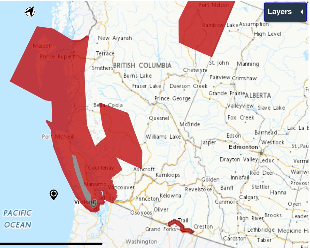 RyanVoutilainen's tweet image. #WindWarning hoisted for entire #BC coast &amp;amp; most #VanIlse for Xmas Day

L/M &amp;amp; Sun Cst:  70 g 90
Victoria/Gulf Isles/Courtenay/CR: 80 g 100
West Van Isl: 100 g 120
Ctrl/N Coast: 90 g 120
Haida Gwaii: 110 g 140

Speed in km/h

Details weather.gc.ca

#BCstorm #BCstormwatch