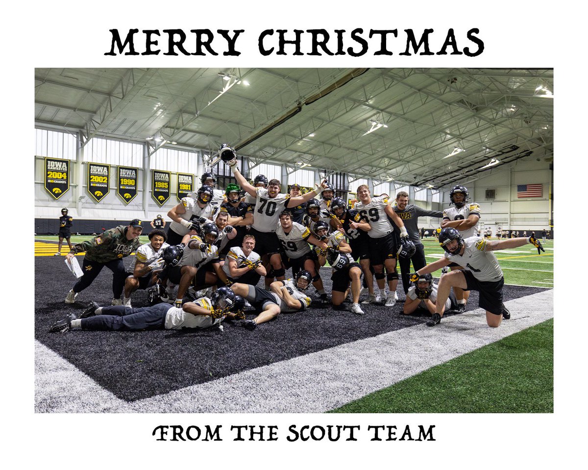 Merry Christmas from the Iowa Football Scout Offense!! 🎄 #Hawkeyes #Chronicles