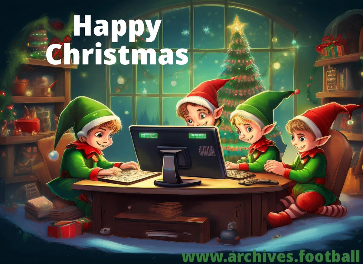 rchivesfootball's tweet photo. HAPPY CHRISTMAS - I would like to wish all our users and Data Admins a very Happy Christmas, it's been another productive year on the site and it's time for a rest for our data elves https://t.co/P6CyoWtWaA