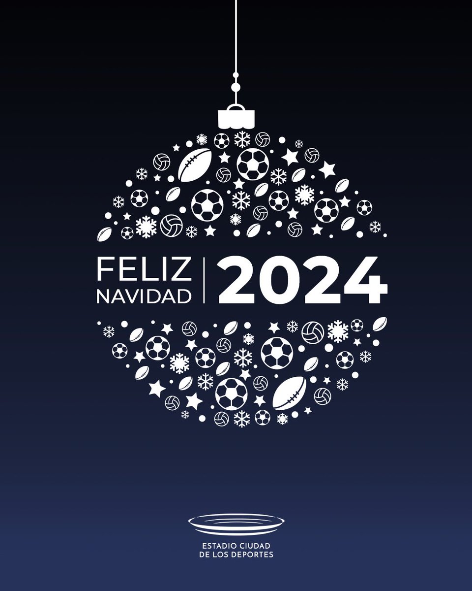 estadiocdd's tweet photo. 🎄 ¡𝐅𝐞𝐥𝐢𝐳 𝐍𝐚𝐯𝐢𝐝𝐚𝐝 𝟐𝟎𝟐𝟒! 🎄

Desde el Estadio Ciudad de los Deportes, les deseamos una noche llena de alegría, unión y momentos inolvidables. ✨

#EstadioCDD #Navidad2024 https://t.co/TKF8GT9Zzs
