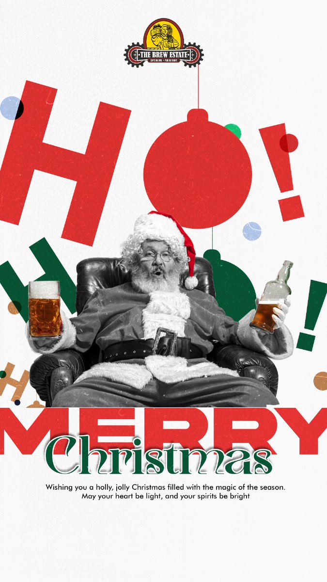 brewestate's tweet photo. TheBrewEstate wishing you a Merry Christmas filled with joy, cheer, and festive magic. May your hearts be light and your spirits bright this holiday season! https://t.co/fidptOauzu