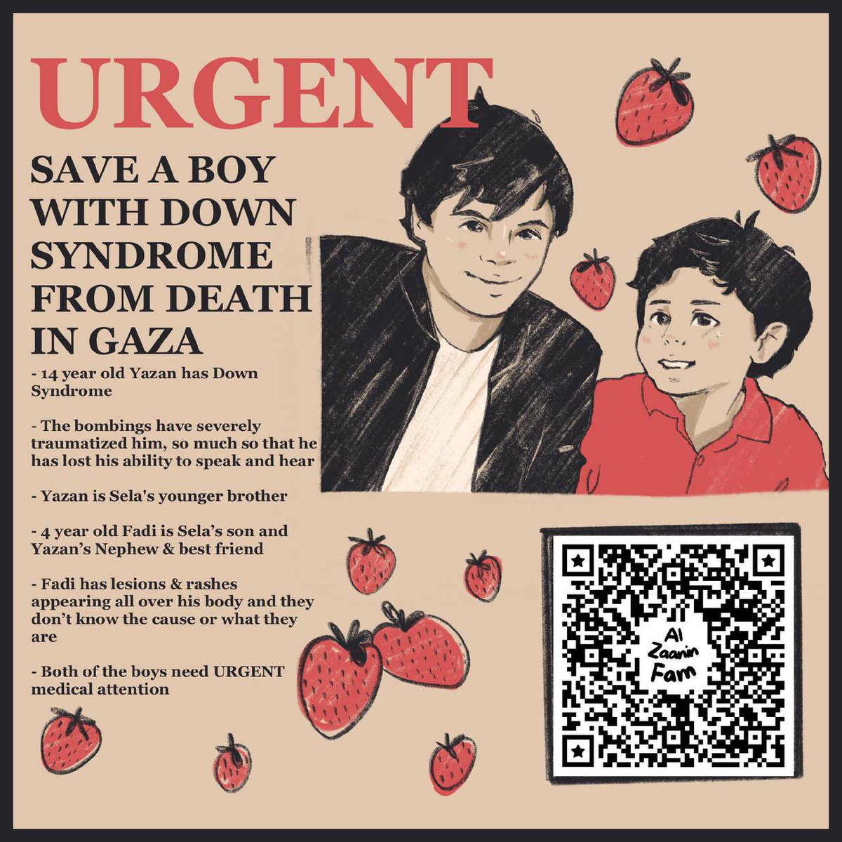 palestineasdiqa's tweet image. Yazan and Fadi still need our urgent support!! They haven’t received any new donations in TWO DAYS!!! gofundme.com/f/m26vc-help-m…