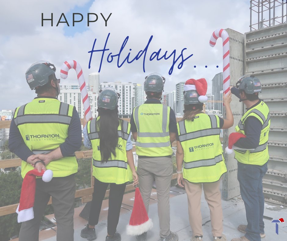 TCCIFlorida's tweet photo. Happy Holidays from all of us at Thornton Construction! 🎄 Wishing you and your families a joyous holiday season and a Happy New Year! Here’s to a bright and successful year ahead for us all! 

#HappyHolidays #NewYears2025 #BuildingtheFuture https://t.co/lo6YpHaUvO