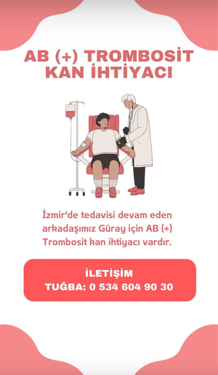 ACİL KAN ARANIYOR 🩸

📍İzmir