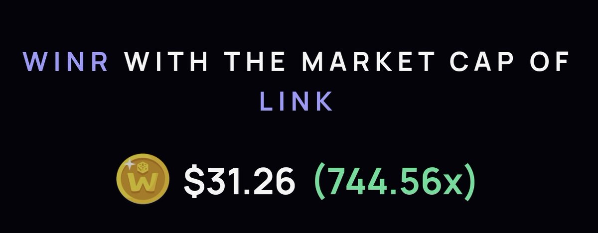 The $Winr virus is spreading 

<a href="/WINRProtocol/">WINR</a> is the chainlink of #gamblefi &amp; #gamefi