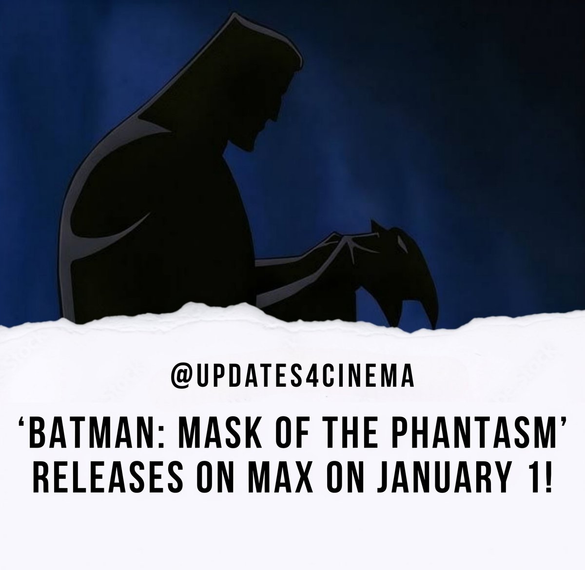 Updates4Cinema's tweet image. Batman: Mask of the Phantasm is coming to Max in the new year. The 1993 animated film will be available on the platform starting January 1, 2025.

#BatmanMaskOfThePhantasm  #DCAnimation #MaxStreaming
