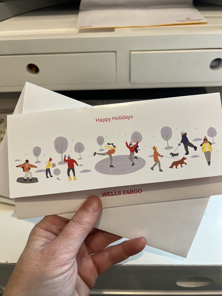 Shout out to <a href="/WellsFargo/">Wells Fargo</a> for having these adorable holiday themed envelops perfect for holiday tipping on hand… for free!!! Best idea ever.