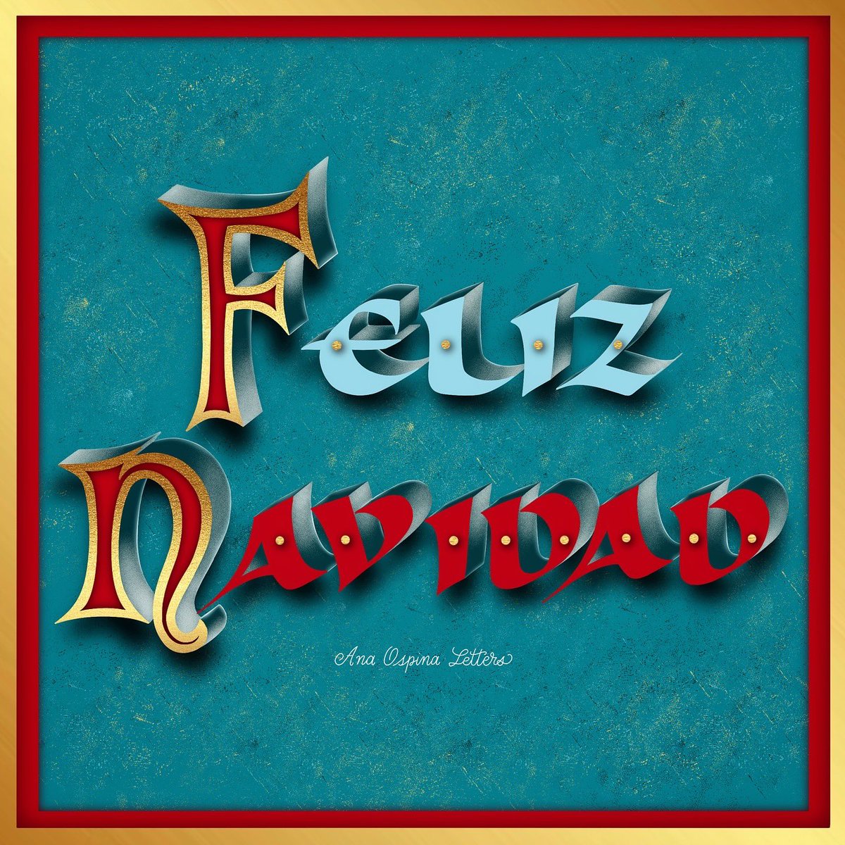 anaospinaletter's tweet photo. Feliz Navidad! 😊🎄❤️🪅✨ Merry Christmas! 

#navidad #Christmas #anaospinaletters #ipad #procreate #lettering https://t.co/DIzbfr5Kms