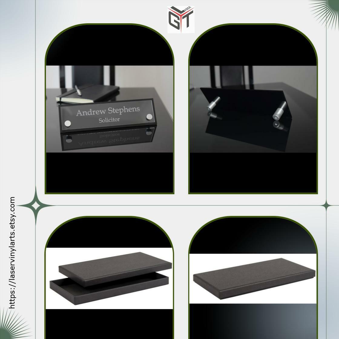 gtlaserltd's tweet image. Sleek sellouts! 🤓. Order Contemporary Custom Engraved Acrylic Desk Name Plate, Desk Plaque, Office Plate With Stand at £4.82 from laservinylarts.etsy.com/listing/767210… #DeskSign #nameplate