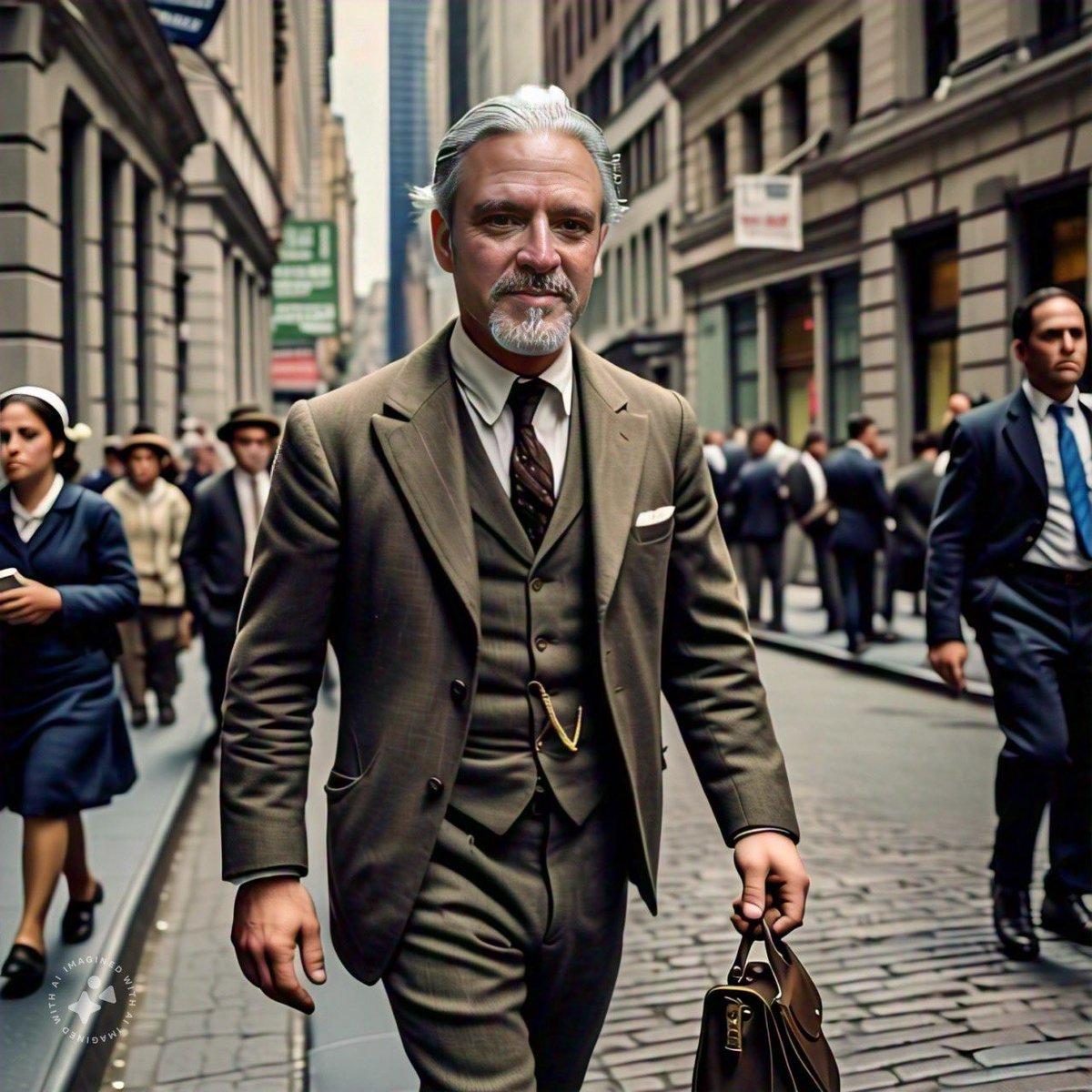 Traveling back in time checking out Wall Street.