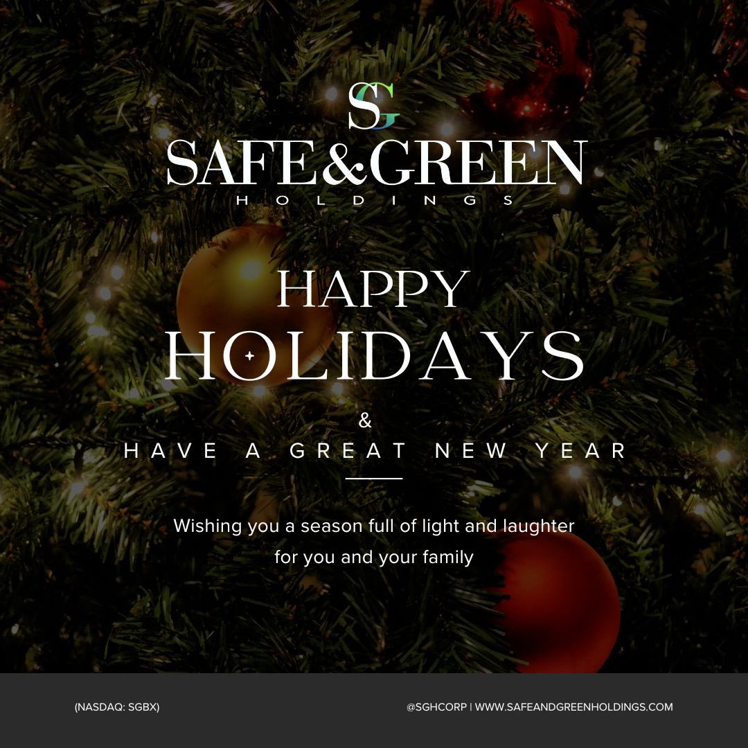 As the year comes to an end, we want to thank our awesome Team, Board of Directors, customers, vendors, and supporters for their tremendous efforts in 2024. Wishing everyone Happy Holidays and a safe and prosperous New Year. #sgbx