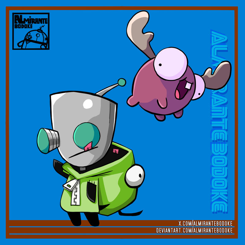 AlmiranteBodoke's tweet photo. Nicktoons - GIR and Minimoose
#invaderzim #Nickelodeon #nicktoons #Zim #cartoon #cartoonfanart #alieninvasion #Alien #GIR #Minimoose #Purple  #disguise https://t.co/GP7Rp4vgGN https://t.co/V2XyEpahPf
