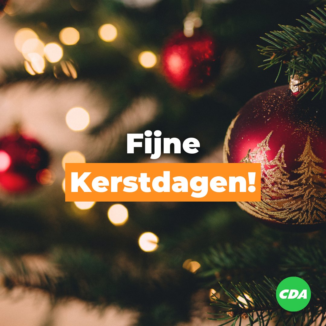 Namens de fractie en het bestuur van het CDA Zoetermeer. Fijne kerstdagen! 🎄