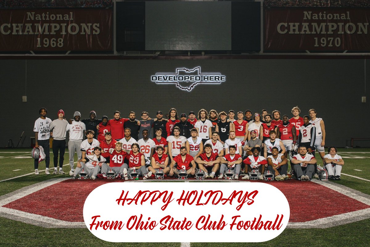 ClubFootballOSU's tweet photo. Happy Holidays from your 2024 @TheNCFA National Champions! https://t.co/ed8dmq682p