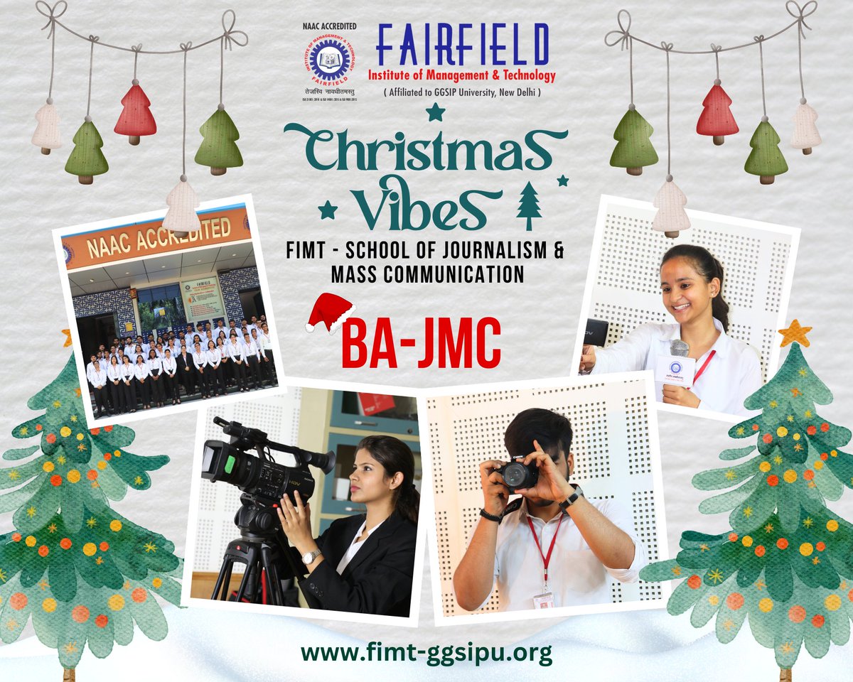 FIMTDELHI's tweet photo. 🎅Jingle bell, jingle bell, the learning bell rings,
FIMT's the place where joy truly springs.
With knowledge as gifts and success as our goal,
Merry Christmas, dear students, from heart and soul!
https://t.co/EWFon6UC6P
#Christmas #SantaAtFIMT #BrightFuturesWithFIMT 🎄 https://t.co/91bh5KvRah