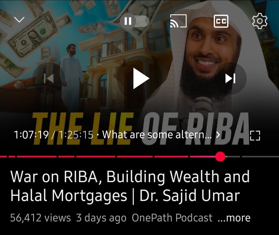 My interview courtesy of <a href="/OnePathNetwork/">OnePath Network</a> is now out - alhamdulillah. May Allah make it a means of benefit and financial transformation. Ameen. 

youtu.be/blpHiYSbeW0?si…

#islamicfinance
#Finance