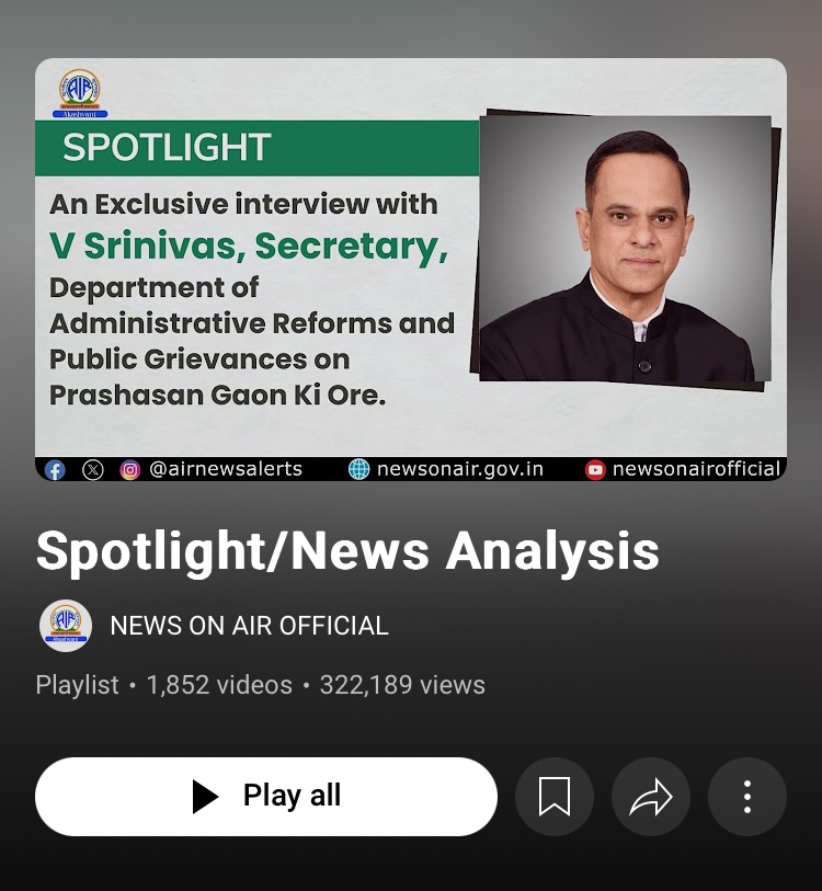 svoruganti1466's tweet photo. Participated in @airnewsalerts news analysis SPOTLIGHT on Sushasan Saptah 2024

https://t.co/uEILr8VpT2

@narendramodi 
@DrJitendraSingh 
@DARPG_GoI 
@DOPPW_India 
@DoPTGoI 
@DDNewslive 
@PTI_News 
@PIB_India https://t.co/iGqKA2qNRd