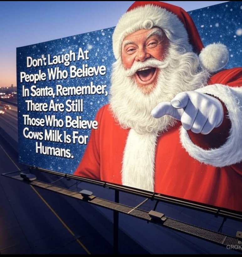 Remember, Santa Prefers Plant-Based Milk.

Merry Christmas Everyone🌲❤️