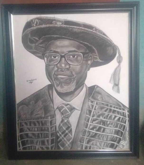 UilStudentUnion's tweet photo. Check out this stunning portrait drawing of our Vice Chancellor, Prof. Wahab Olasupo Egbewole, SAN, created by the talented IGE, Oyinkansola Mary (@Honeydropart), a 100Level Unilorite from the Dept. of Mass Communication, Faculty of Communication and Information Sciences. 🖋️🖼️ https://t.co/6QN2nDtE1U