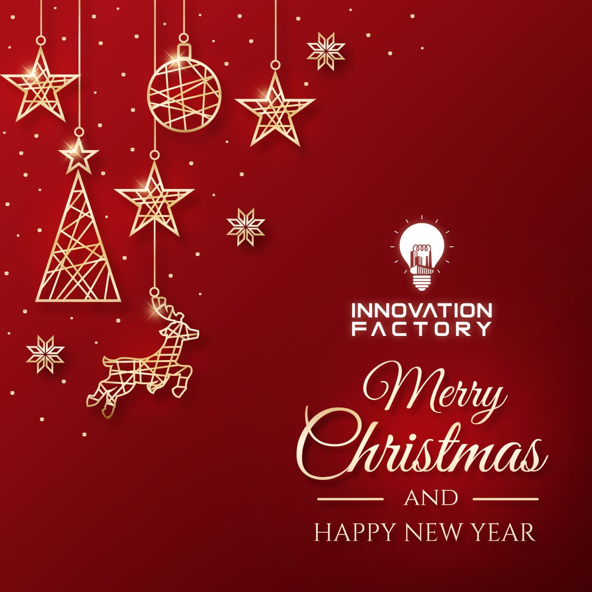 🎄✨ Merry Christmas from Innovation Factory! 🎁 
To our vibrant community 🤝🏻
you’re the spark behind every idea, the magic in our mission, and the reason we innovate. 

Here's to a season filled with joy, innovation, and endless possibilities.
let's unwrap the future together!