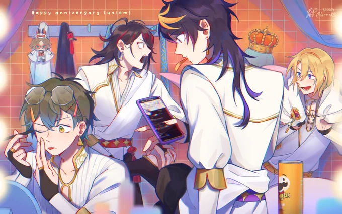 Happy 3rd Anniversary Luxiem  Here to many more shenanigans.#Luxiem3rdAnniversary #Ikenography #Akurylic #YaminoArt #drawluca 