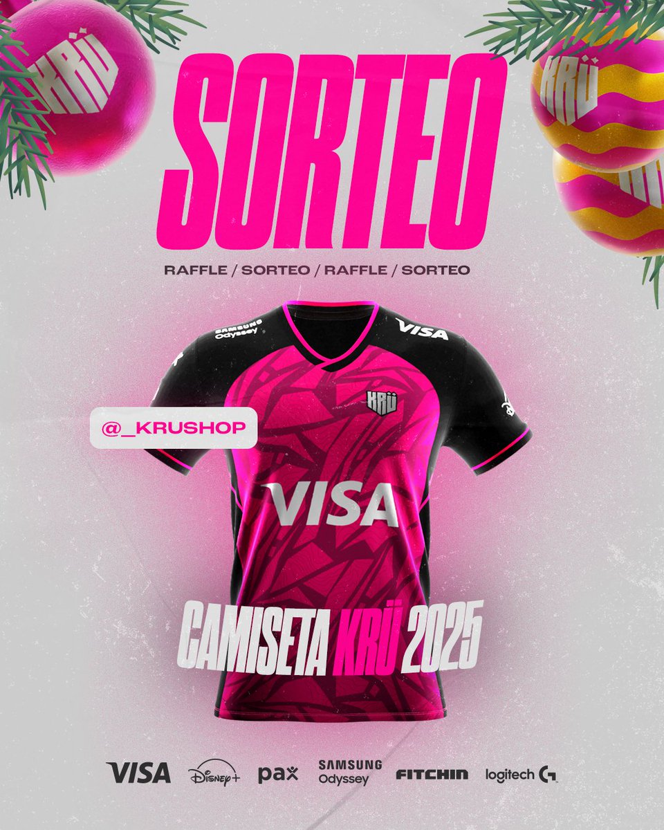 SEGUIMOS CON LOS SORTEOS! 🥳

La mejor manera de cerrar el año es con un último sorteo de nuestra camiseta oficial 24/25 👕

✅ Seguirnos en <a href="/KRUesports/">KRÜ Esports</a>
🔁 RT y Like a este posteo
🗨️ Seguir los pasos que te mencionamos en nuestro Discord

El sorteo finaliza el 31/12, mucha