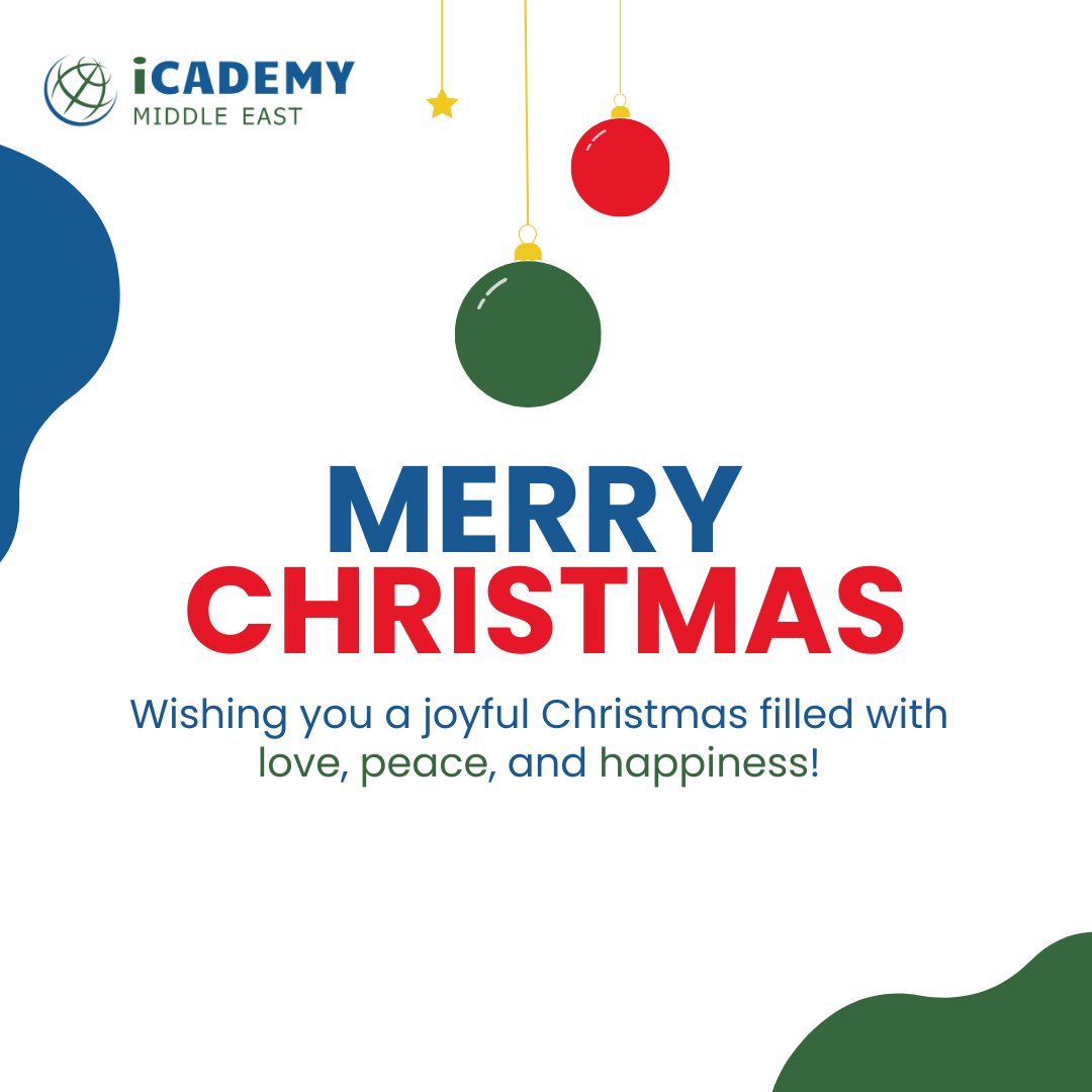 Happy Holidays and Merry Christmas from all of us at iCademy Middle East 🎅🎉
#AmericanOnlineSchool #Homeschool #DubaiSchool #GulfSchools #UAEschool #Elearning #StudyFromAnywhere #MiddleEastEducation #iCademy #MerryChristmas #Christmas2024 #ChristmasVibes