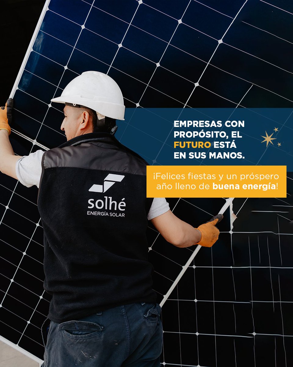 SolheSolar's tweet image. Que el espíritu de innovación y sustentabilidad inspire a dar grandes pasos hacia un 2025 más responsable con el planeta. ¡Gracias por ser parte del cambio! ☀️🙌🏻¡Felices fiestas y un próspero año lleno de buena energía! 🎄#FelicesFiestas #Navidad #sustentabilidad #BuenaEnergía