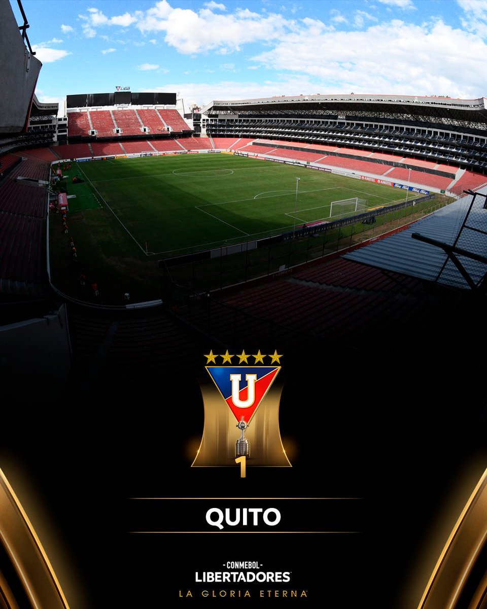 Libertadores's tweet photo. 🏆 ¡Ciudades de #GloriaEterna, casas de campeones de la CONMEBOL #Libertadores!

Asunción 🇵🇾 @elClubOlimpia 
Quito 🇪🇨 @LDU_Oficial 
Santiago 🇨🇱 @ColoColo https://t.co/vJMswFfOlr