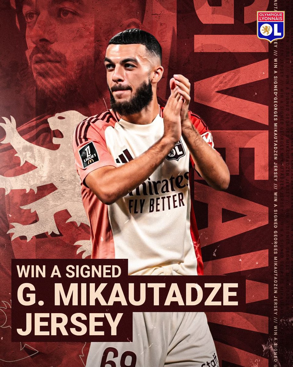 Olympique Lyonnais π¬π§πΊπΈ (@ol_english) on Twitter photo We have the best gift for you ππ
Win a signed <a href="/MikautadzeG/">Georges Mikautadze</a> jersey!
To participate:
π Like & repost and reply βGEORGESβ
π«Ά Winner announced December 31st We have the best gift for you ππ
Win a signed <a href="/MikautadzeG/">Georges Mikautadze</a> jersey!
To participate:
π Like & repost and reply βGEORGESβ
π«Ά Winner announced December 31st